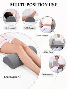 1 buah Bantal Kaki Bulan Sabit Busa Memori, Bantalan Penopang Lutut & Pergelangan Kaki yang Dapat Diatur, Bantal Kaki Bentuk Baji untuk Tidur Miring, Nyaman untuk Punggung, Pinggul, dan Kaki, Cocok untuk Perawat, Lansia, Atlet, dan Pelari - MultiWarna - View 4