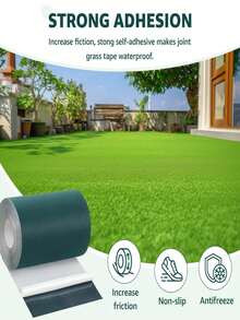 1 Roll Artificial Turf Self-Adhesive Seam Tape, Turf Carpet Connection Tape Suitable For Artificial Turf Carpet, Self-Adhesive Artificial Turf Tape Suitable For Lawn Garden Carpet, Connecting Outdoor Carpet - Army Green - View 6