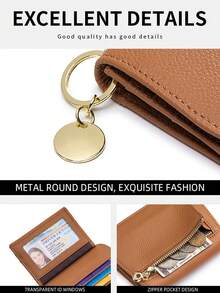 2/1pc Women's Wallet Solid Color Minimalist Ultra-Thin Card Holder, Fashionable Women's Card Holder Coin Purse 2-In-1. Multi-Functional Anti-Theft, Essential For Travel, Business, Commuting And Back To School - Multicolor - View 12