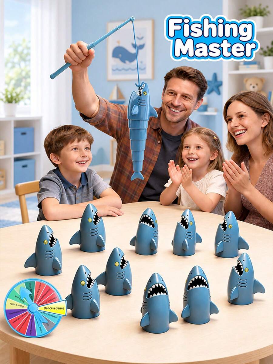 Fishing Battle Fishing Master Parent-Child Interactive Shark Board Game Toy Educational Desktop Game Baby Birthday Gift