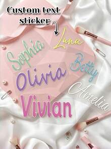 Custom Color Transfer Stickers, UV Printing, Personalized Transfer Stickers, Personalized Custom Name Label Stickers, Wedding Stickers, Custom Decal Stickers, Date Stickers - Multicolor - View 3