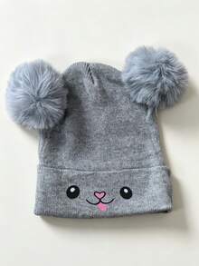 1/3pcs Solid Color Warm Rabbit Knit Hat, Suitable For Infants, Girls And Boys In Autumn/Winter, Perfect As A Cozy Home Party Gift For Babies - Multicolor - View 12