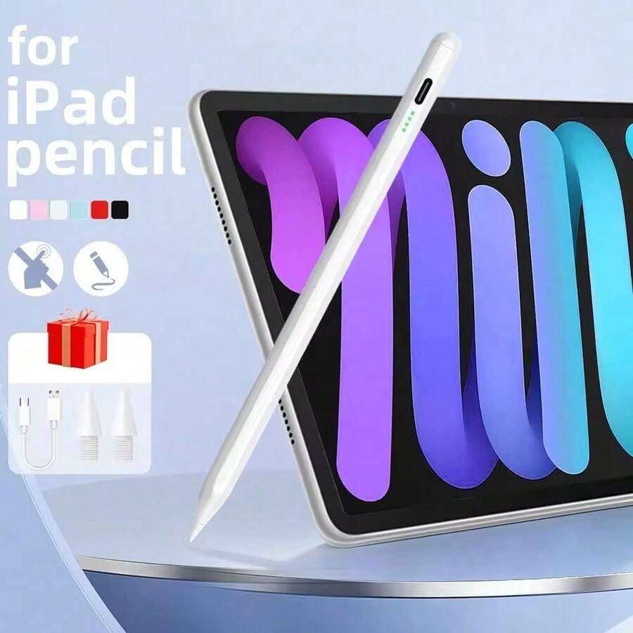 Stylus Pen Compatible With IPad (2025-2018), 2nd Gen Pencil With Anti-Mistouch Function, Tilt Pressure Sensitivity, Compatible With IPad 11/10/9/8/7/6, Air 7/6/5/4/3, Compatible With IPad Pro 13"/12.9"/11", Mini 7/6/5, Magnetic Charging
