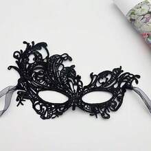 1pc Rhinestone Swan Makeup Mask, Hollow Metal Venetian Half Face Mask, Suitable For Women, Available In Black And Gold Colors, Perfect For Halloween, Carnival And Party Use - Multicolor - View 10