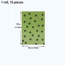 120pcs Pet Waste Bags, 8 Rolls Boxed Puppy Poop Bags, Cute Paw Print Dog Poop Storage Bags, Thickened Pet Trash Bags, Outdoor Poop Pickup Bags - View 2