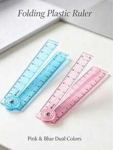 1pc 30cm Colorful Transparent Folding Ruler, Flexible Anti-Bend Design, Portable Student Drawing Straight Ruler, Multi-Purpose School And Office Stationery, Practical Drawing Measurement Tool, Ideal Classmate Gift, Cute Back To School Gift - Multiple Styles - View 6