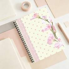 A5 Spiral Bound Notebook, 100 Pages, 50 Sheets, 2D Flat Dachshund Knitted Sweater Illustration Cover, Autumn Pumpkin, Maple Leaf And Hot Coffee Pattern, Beige Background, Wire-O Binding Lined Notebook, Suitable For Daily Journaling, Classroom Note-Taking, Student And Office Use, Autumn Theme Stationery Gift, Exclusive For Dog Lovers - Pumpkin Theme - View 5