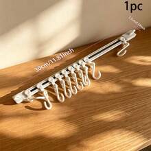 No-Drill Sliding Hook Storage Bar, Flexible Adjustable Hook Position, Wall-Mounted Multi-Function Storage Rack, Suitable For Kitchen Cabinet Doors, Organizes Various Cooking Tools And Kitchen Utensils, Practical Storage Organizer For Home And Student Dorms - View 11