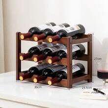 Wine Rack Tiered Divider Display Wine Bottle Storage Wine Rack Can Hold 6/8/9/12/16 Bottles - View 16
