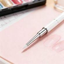 1pc Double-Ended Stainless Steel Nail Art Mixing Tool, Multi-Function Embossing Painting Carving Pen, Fine Tip Nail Carving Pen, Suitable For Nail Embossing And Gel Pickup - Multicolor - View 4