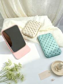 Small Compact Pocket Makeup Mirror, Portable Folding Travel Mirrors Ultrathin Light Handheld With Adjustable Stand, Premium HD Optical Glass, Gift For Your Lover, Suitable For All Scene - Multicolor - View 5