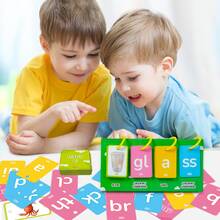 Consonant & Vowel Combination Pronunciation Flash Cards, Double Letter Combination Word Building Learning Cards, Early Literacy Education Toy For Children Aged 3-6 - Multicolor - View 8