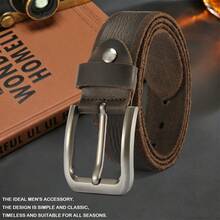 1.57‑Inch Handmade Leather Cowboy Belts For Men,Red Brown Belt,Alloy Pin Buckle,Y2K Belt,Halloween&Fall/Winter Accessories - A - View 4