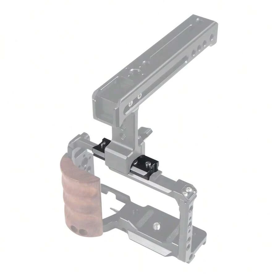 Upgraded Elastic Safety Pin Quick Release Slide NATO Rail 1/4"-20 Mounting Screw, Compatible With NATO Clamp Accessories, DSLR Camera Cage, Top Handle, Side Handle, Etc. - View 1