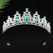 1 buah Bando Mahkota Perak Wanita, Cocok untuk Pengantin, Pernikahan, Pesta, Dansa, Kontes Kecantikan, Aksesori Rambut Wanita Gaya Gothic - View 8