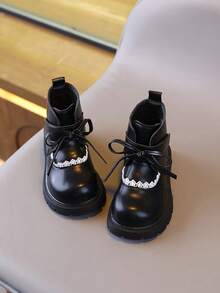 Children's Boots, New Style Single Lining Non-Slip Casual Boots - Black - View 3