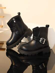 Children's Boots New Style Single Lining Anti-Slip Casual Boots - Black - View 3