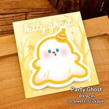 Halloween Ghost Shaped Sticky Notes, Cute Highly Attractive Reusable Adhesive Memo Pads, Student Stationery - one-size - View 15