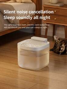 3L/101.45Oz Automatic Filtration Cat Water Fountain, Smart Cat Water Dispenser With Filter, USB Powered Circulating Filtration Water Fountain, Quiet Water Pump, Suitable For Cats And Small Dogs - Waterfall Style - View 6