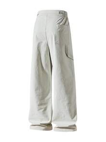 NBCT Women's Light Outdoor Relaxed Daily Commute Casual Pants, Drawstring Elastic Waist With 3D Patchwork Cut, Versatile Functional Long Pants For Camping, Travel, Hiking And Outings - Off White - View 3