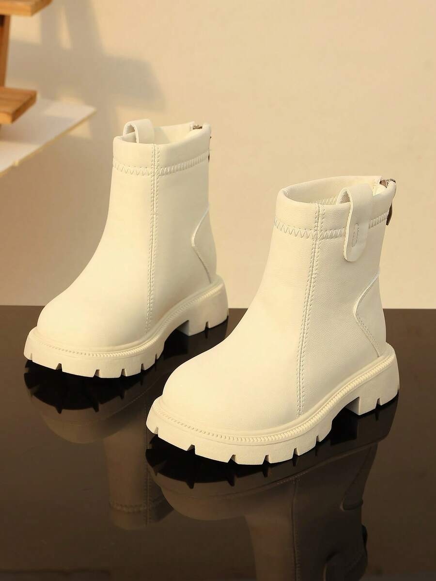 Sepatu Bot Anak, Model Baru Sepatu Bot Kasual Anti Selip Lapisan Tunggal - Krem - View 1