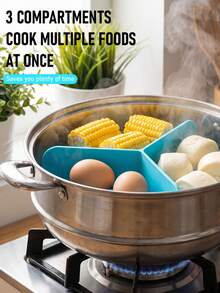 Air Fryer Silicone Triangle Divider, Reusable Silicone Baking Mat Liner Accessory, Suitable For Most Round Silicone Bowls, Area Separation Prevents Flavor Mixing, Non-Stick Easy To Clean Air Fryer Cooking Divider, Appliance Accessory - Multicolor - View 13