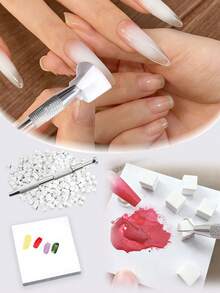 Nail Art Sponge Tool Set (Includes Metal Clip): Features Mini Square Sponges For Gradient And Blended Nail Designs, Plus Palette Paper For Mixing Colors-Essential, Professional-Grade Tools For Nail Technicians. - Multicolor - View 9