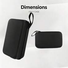Hard Shell Electronic Organizer Bag, Portable Travel Cable Storage Box With Handle And Inner Mesh Pocket, Suitable For Earphones, Mouse - Black - View 2
