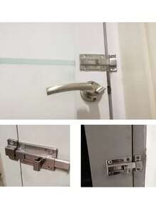1pc Stainless Steel Door Latch, Sliding Door Lock, Surface Mounted Sliding Bolt, Suitable For All Types Of Interior Doors - Door Bolt - View 2