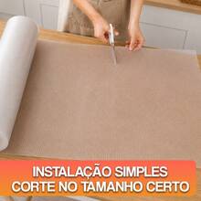 Tapete de Bancada Grande 3Mx60CM Forro Protetor Para Gavetas Armário Mesa Impermeável Lavável - 60cm - Visão 3