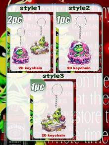 Splendor Holiday Cartoon Acrylic Key Ring, Portable Bag Hanging Accessories, Christmas Gifts To Friends - Multicolor - View 4