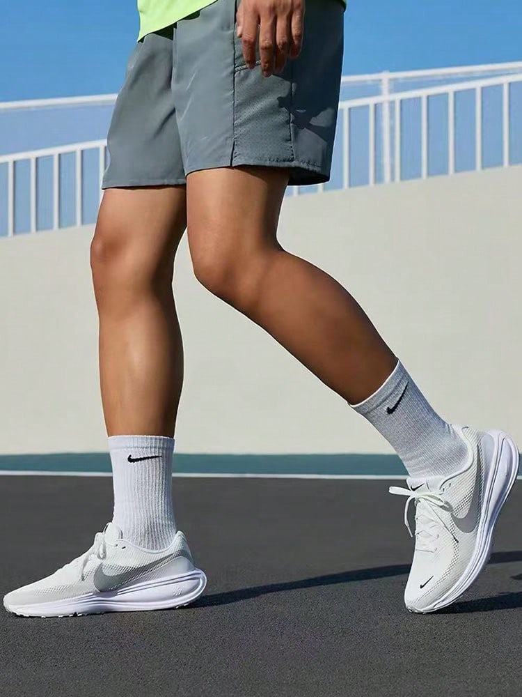 Nike REVOLUTION 8 Comfortable Versatile Breathable Low-Top Casual Running Shoes Men's Grey - Off-white - View 1