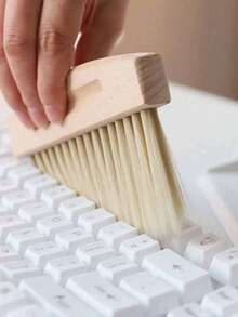 Portable Mini Dustpan And Broom Set - Multi-Function Wooden Handle Cleaning Brush Set, Suitable For Desktops, Keyboards And Narrow Gaps - Clean Damage-Free, Convenient To Use - Mini Dustpan and Brush Set - View 4