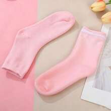 1 Pair Whitening Moisturizing Silicone Socks, Suitable For Dry Cracked Feet Care, Includes Heel Coverage And Calf Care Gel, Deeply Nourishes Feet - Multicolor - View 12