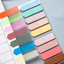 6 Styles Total 600 Sheets: 100 Sheets Per Style, European Vintage Style, PET Transparent Sticky Notes, Index Tabs, Morandi Color Palette Sticky Notes, Classification Label Stickers. 6 Styles - one-size - View 6