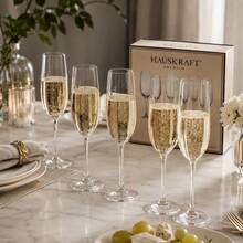 Jogo 6 Taças Champagne Galáxia Haüskraft Premium 200ml - Transparente - Visão 2