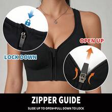 Women's High Intensity Front Zip Seamless Wireless Sports Bra, Suitable For Summer, Winter, Autumn And Spring - Mint Green - View 5