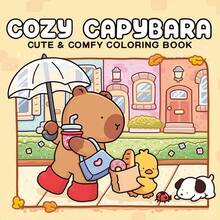 Healing Capybara Themed Coloring Book, 24 Pages Of Cute Capybara Life Line Art Patterns, Depicting Capybaras Shopping, Leisurely Playing, And Warm Daily Life With Small Animals, Suitable For Children's Leisure Hand-Drawing, Adorable Animal Fun Coloring Book - Healing Capybara Coloring Book - View 5