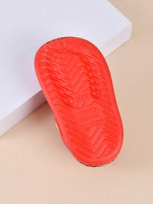 1 Pair Girls' Cartoon Print Non-Slip Flat Indoor Breathable Sandals, Suitable For Summer - Red - View 6