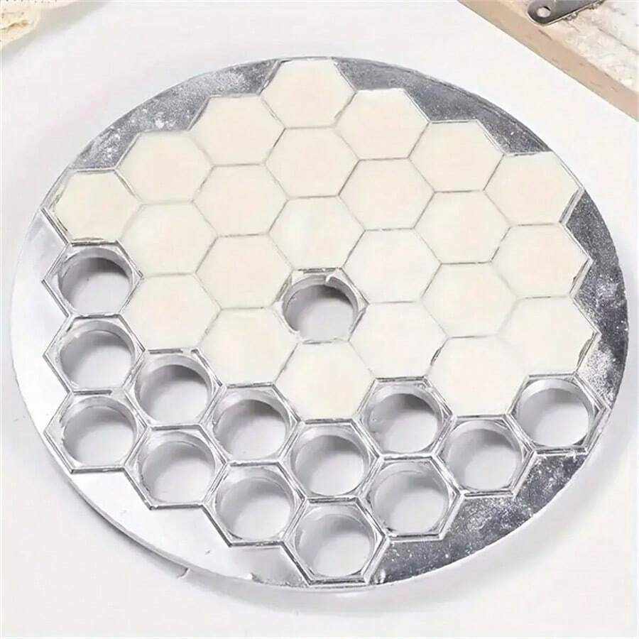 1PC Aluminum Alloy Dumpling Maker - 37-Hole Manual Pasta Press, Suitable For Pasta, Wonton And Meat Dumplings, Easy-To-Use Kitchen Gadget, Suitable For Home Baking And Dumpling Making, Dumpling Mold, Compact Design, Pasta Lovers, Kitchen Supplies, Kitchen Gadgets, Kitchen Accessories, Home Kitchen, Kitchen Supplies