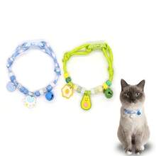 Double Set Removable Cat Collars With Bells - Adjustable Safety Collar For Cats And Small Dogs, Soft Quick-Release Anti-Loss System, Doorbell Alert For Entry Safety, Suitable For Various Breeds, Comes With Color Coding (Blue And Green) - Multicolor - View 1