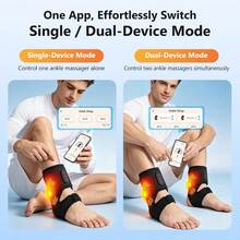 Hailicare APP-Controlled Ankle Massager 3 Vibration 3 Heat Settings Foot & Ankle Massage For Home Office Rechargeable Foot Relax Christmas Gift - Black - View 9