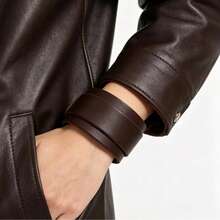 2pcs Vintage Fashion Woven Texture Bracelets, Suitable For Daily Casual Sports Fashion Wear, Unisex, Exquisite Textured Gift For Men And Women - Brown - View 3
