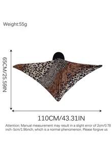 1pc Women's Leopard Print Sun Hat Scarf Combo, Fashionable UV Protection Baseball Cap With Silk Scarf, Tie Design, Lightweight Versatile, Suitable For Spring Summer Autumn Outdoor Travel, Vacation, Daily Wear - Multicolor - View 6