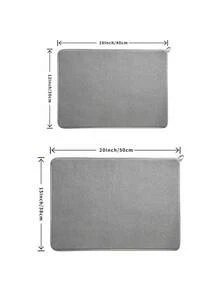 1/2pcs Kitchen Dish Drying Mat, Dish Drainer Pad, Microfiber Absorbent Mat, Tabletop Mat, Non-Slip Heat Resistant, Drainage Mat, Cabinet Drying Mat, Bathroom Mat - Multicolor - View 12