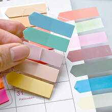 6 Styles Total 600 Sheets: 100 Sheets Per Style, European Vintage Style, PET Transparent Sticky Notes, Index Tabs, Morandi Color Palette Sticky Notes, Classification Label Stickers. 6 Styles - one-size - View 5