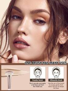 19 Pcs Total Makeup Tool Kit, Including 7 Pcs White Coffee Three Color Tip Tail Makeup Brushes, 11 Pcs Beauty Accessory Kit And 1 Storage Bag, Tip Tail Brushes For Narrow Areas, Storage Bag Keeps All Tools Tidy For Carrying. - Multicolor - View 3