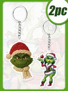 Splendor Acrylic Key Pendant, A Feminine Look In Red Santa Claus Dress, With A Christmas Ball Acrylic Pendant, Is A Collectible Gift Choice For IP Lovers - Multicolor - View 7