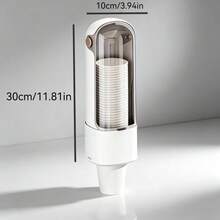 Disposable Cup Holder Automatic Dispenser, Water Cup Paper Cup No-Drill Water Dispenser Storage Rack, Wall-Mounted For Home - A - View 8