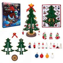 The Grinch 1box Christmas Decorative Items Diy Wooden Christmas Tree Ornaments, Educational Handcrafted Decorative Items - Multicolor - View 3
